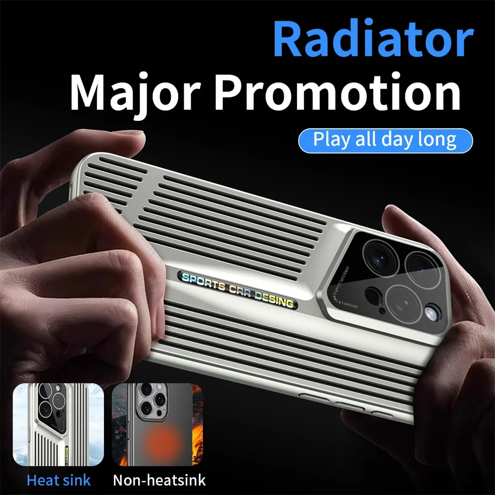 Чехол для телефона с охлаждением и отверстием отвода тепла iPhone 16 15 14 13 12 Pro Max Plus