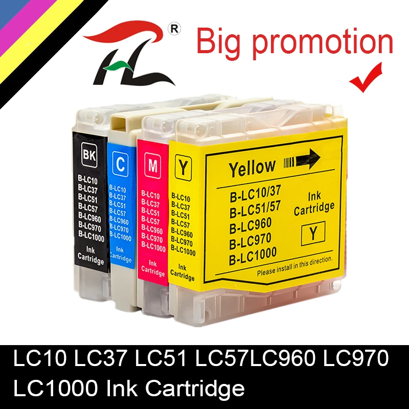 

HTL Compatible Ink Cartridge LC10 LC37 LC51 LC57 LC960 LC970 LC1000 For Brother DCP-130C DCP-135C MFC-235C MFC-240C printer