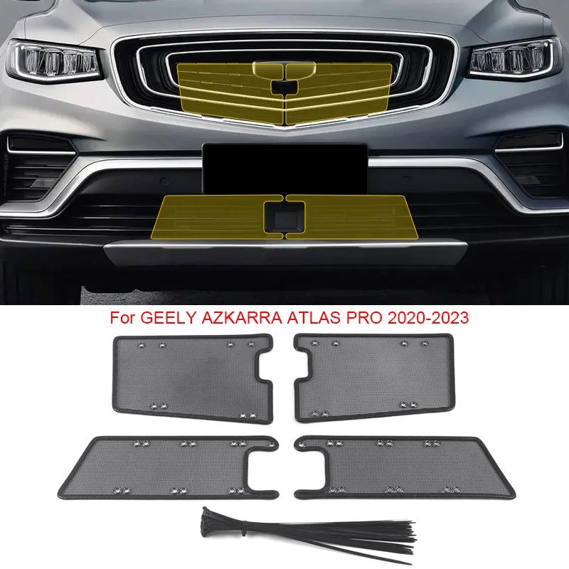 

4 шт., защита от насекомых на входе в машину, защитная крышка, вставка, вентиляционное отверстие, гоночный гриль, фильтр для GEELY AZKARRA ATLAS PRO 2020-2023