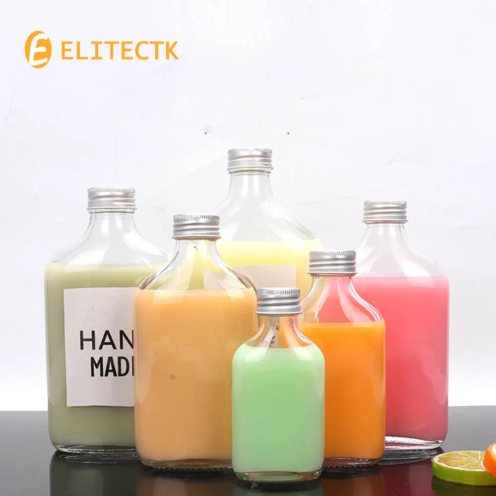 

Glass Pocket Flask with Screw Caps Liquor Bottles Drink Containers for Beer Milk Beverage Perfume Oil Sauce Whiskey Soda Liquid