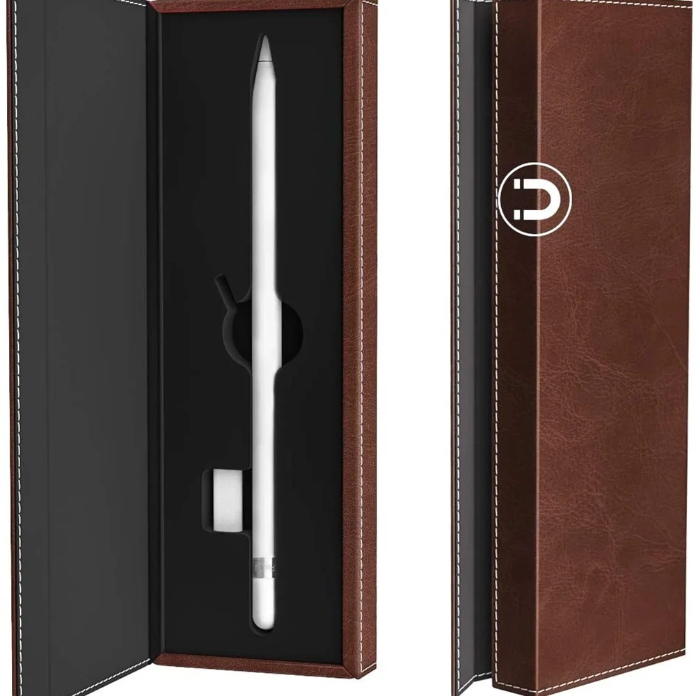 

Чехол-держатель для Apple Pencil 1-го поколения, защитный чехол из искусственной кожи со встроенным слотом для iPad 12,9/iPad 10,5/Air