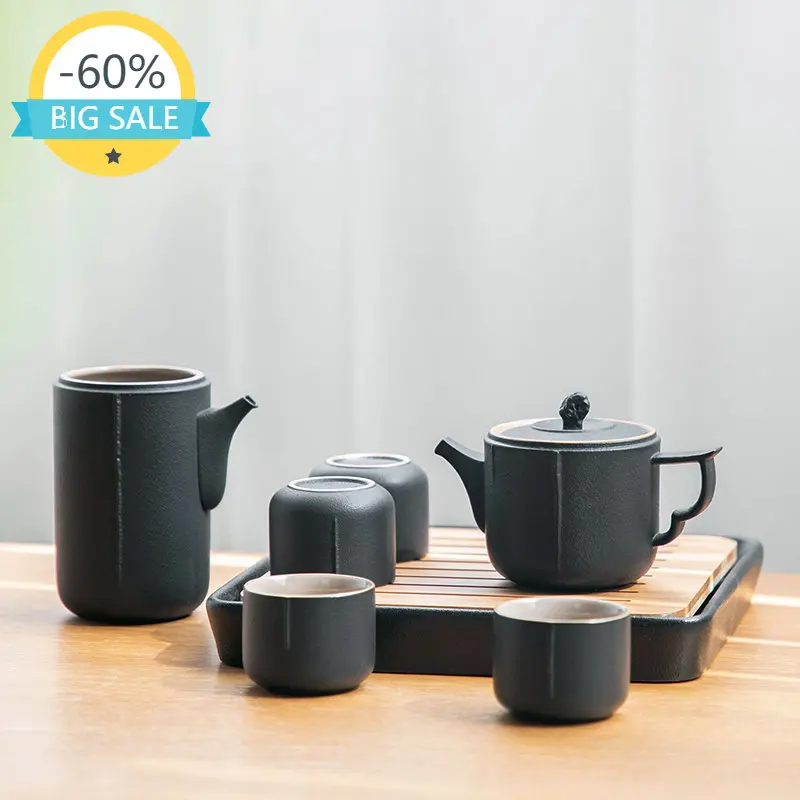 

Chinese Style Ceramic Tea Pot Vintage Gift Cup Set Tea Ceremony Kung Fu Tea Pot Heat Resistant Kettle Theepot Tea Accessories