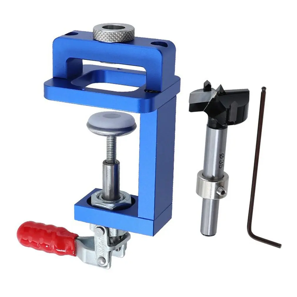 

Woodworking Hole Drilling Guide Locator 35mm Hinge Drilling Jig With Fixture Template Cabinets Door Furniture Hole Opener