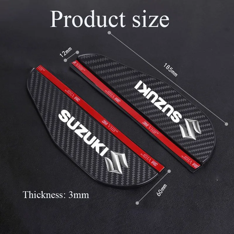 Автомобильное зеркало заднего вида с дождевыми бровами подходит для Suzuki Raider 150