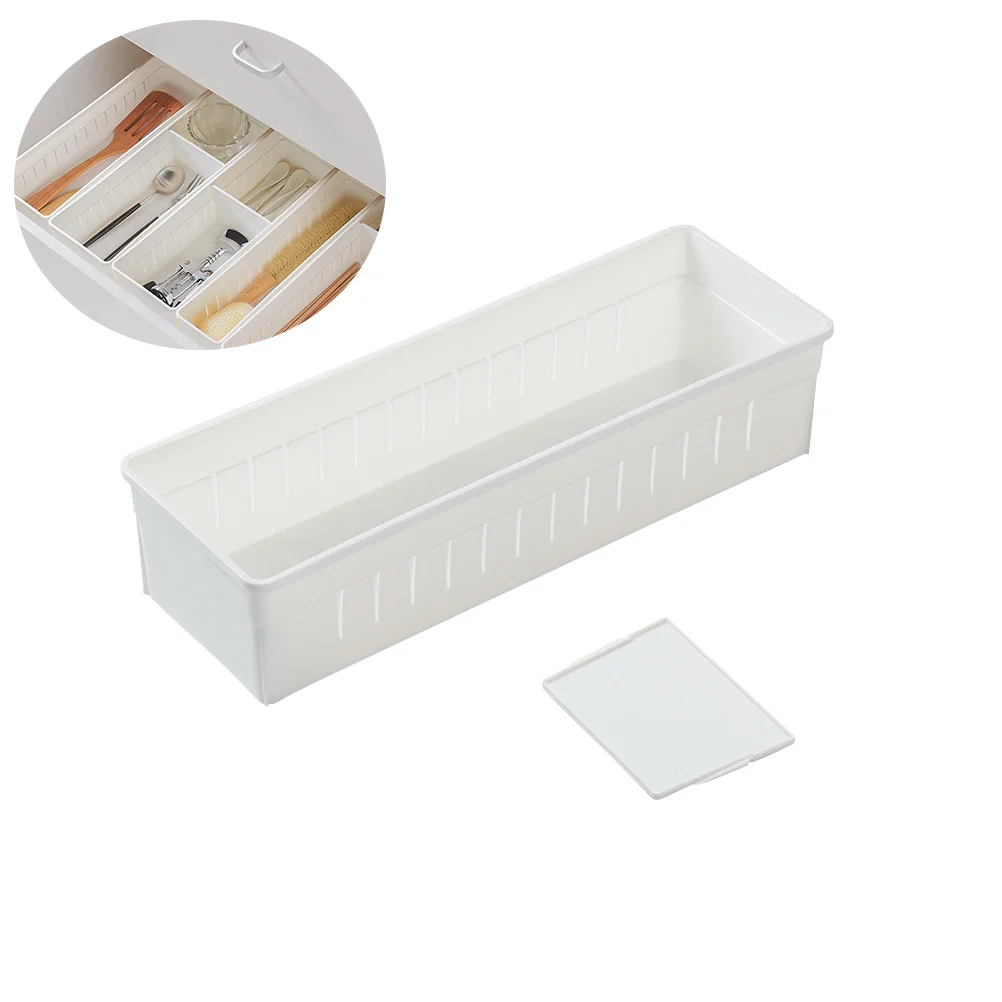 

Drawer Divider Bins Organizers Organizer Tableware Storage Container Desk Stackable Utensils Containers Clear Basket Dividers
