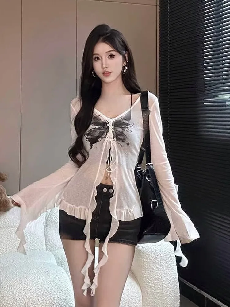 Американский винтажный кардиган с деревянными ушками и защитой от солнца