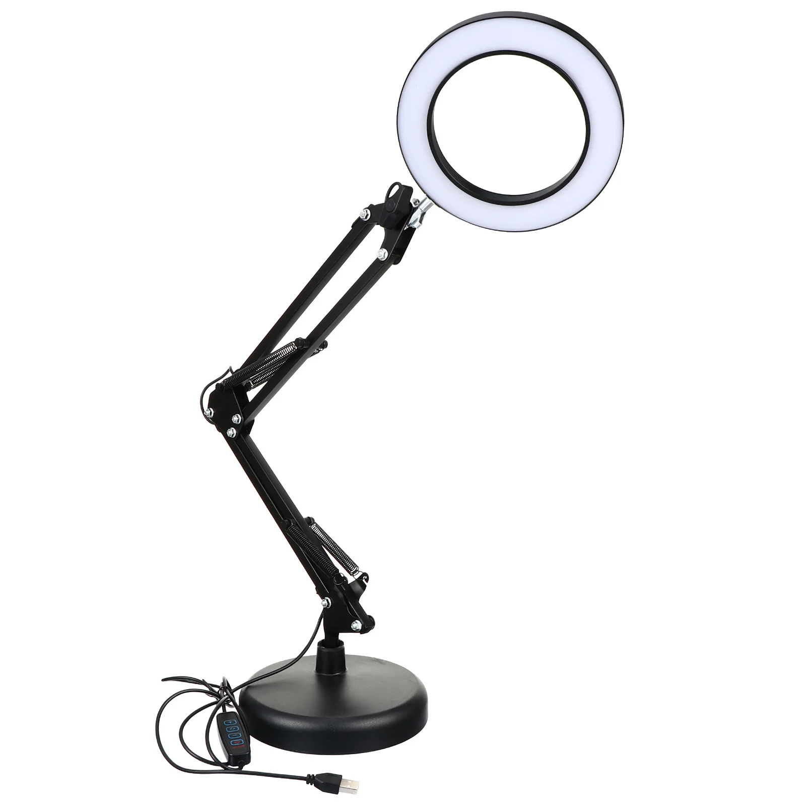 

1 Set Magnifying Lamp Bright LED Magnifying Light Desk Clamp 8X Magnifier Light