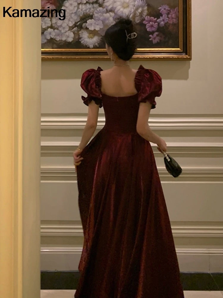 Элегантное романтическое платье принцессы во французском стиле с длинным