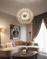 modern crystal dandelion chandelier lighting pendant lamp for living room dining room home decoration