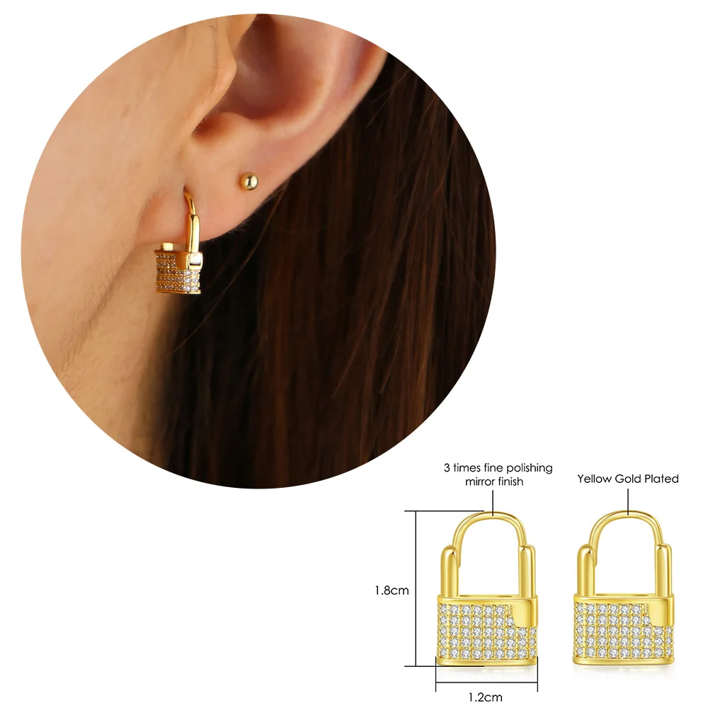 Хип-хоп пирсинг рэпер ледяные шипованные необычные серьги для мужчин золотой