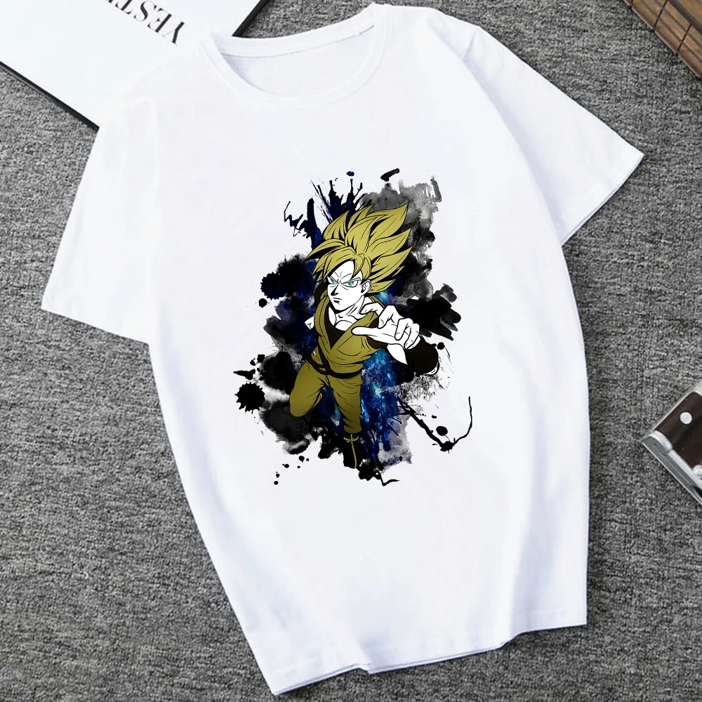 

Men's Clothing Dragon Ball T-shirt Manga Funny Fashion Kawaii Print Cartoon Harajuku T-shirt Male Son Goku Street Casual Tee Top