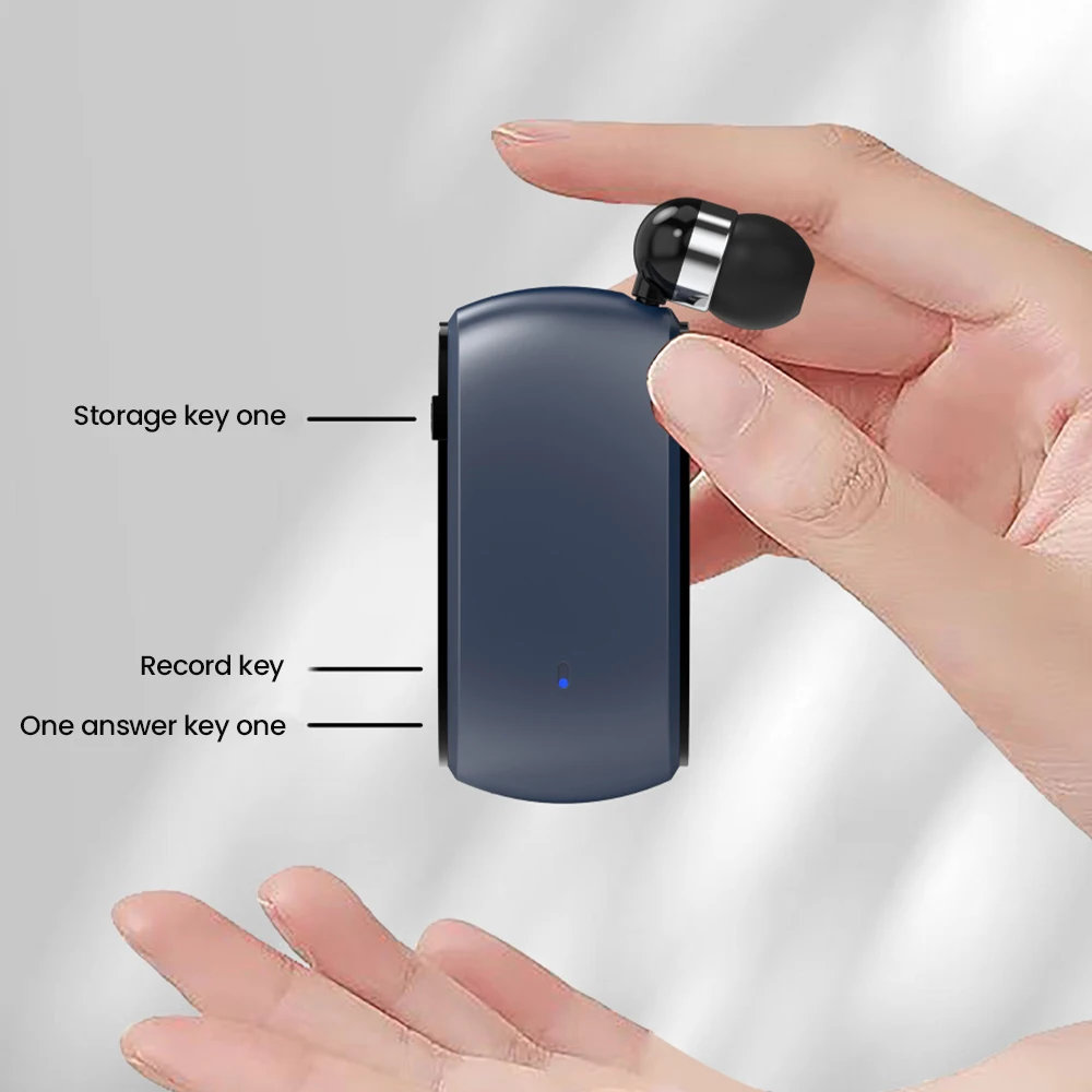 Фото K68 многофункциональный выдвижной кабель Bluetooth-гарнитура Спортивная гарнитура с картой записи MP3 петличный микрофон наушники