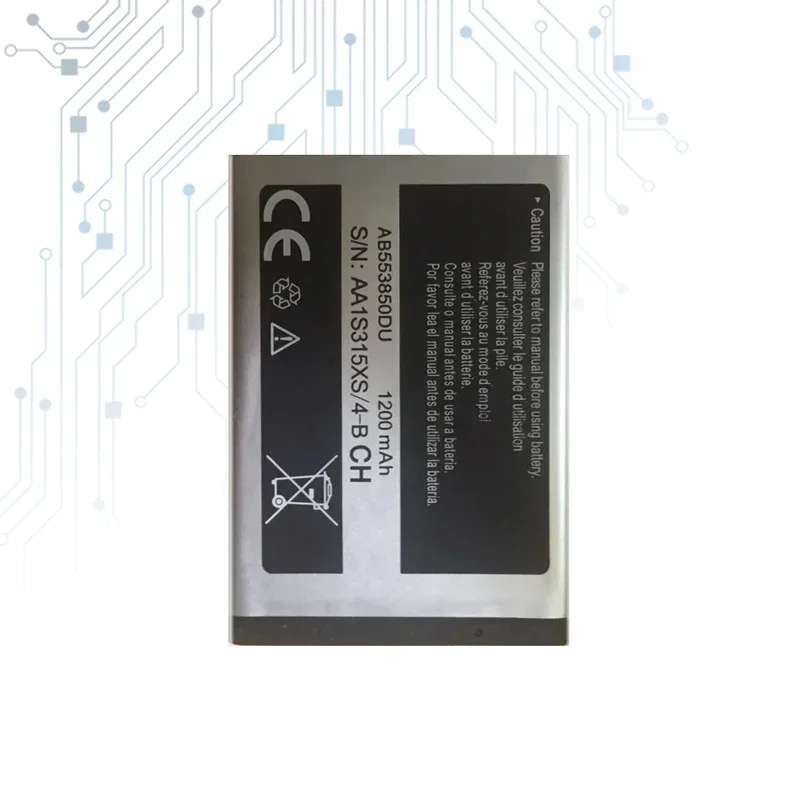 Сменный аккумулятор AB емкостью 1200 мАч 553850 ДУ для Samsung Galaxy D888 B5712C W629 W599 D988 B5702C