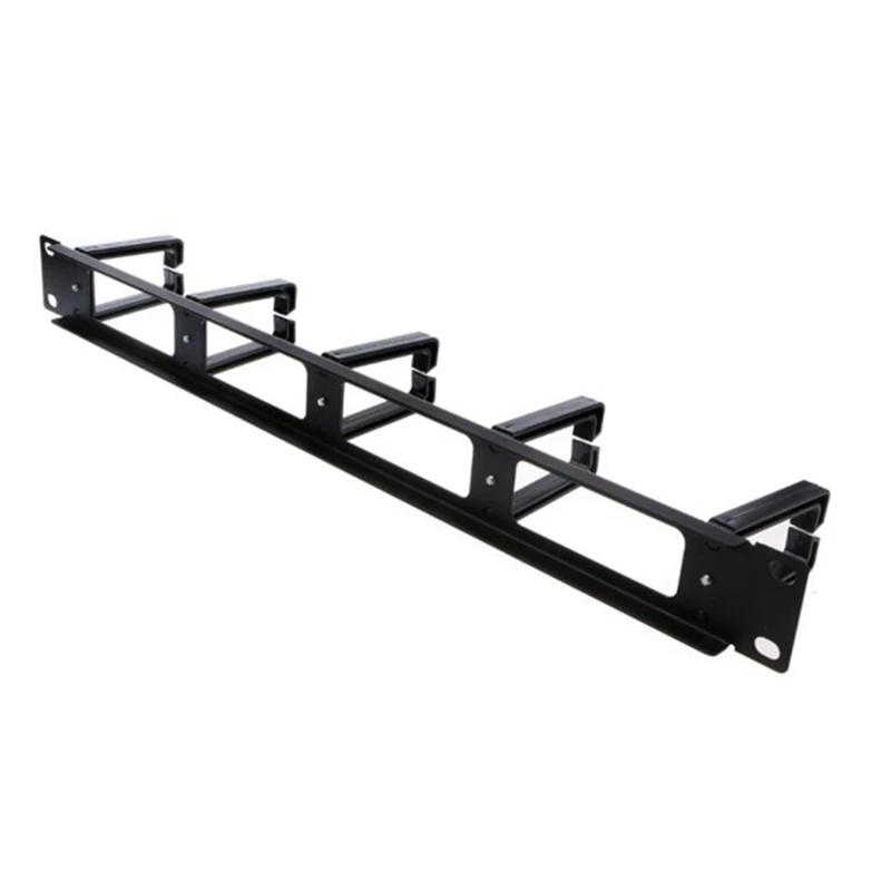 

2Pc 19Inch 1U Rack Cabinets Cable Management Network Organizer Hollow Metal Base Five Ring Detachable Wire Manager Frame
