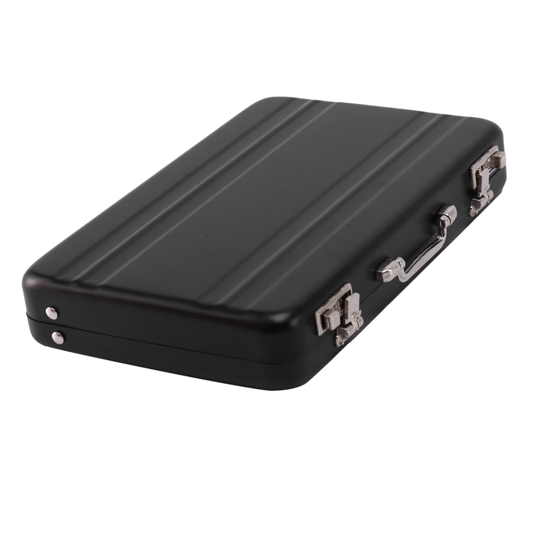 Aluminum password box Card Case Mini suitcase Password briefcase Black |