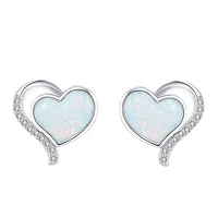 natural white opal stud earrings for women handmade fine jewelry womens earrings trendy jewelry anniversary 2022