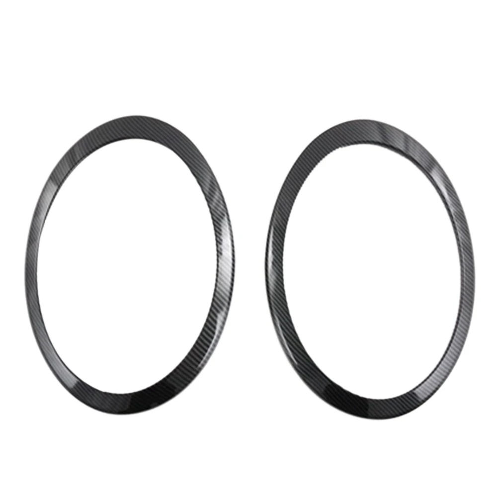 

2Pcs Carbon Fiber Front Headlights Frame Headlight Lamps Eyebrow Ring Decorative Cover Trim for MINI Cooper Clubman 2022