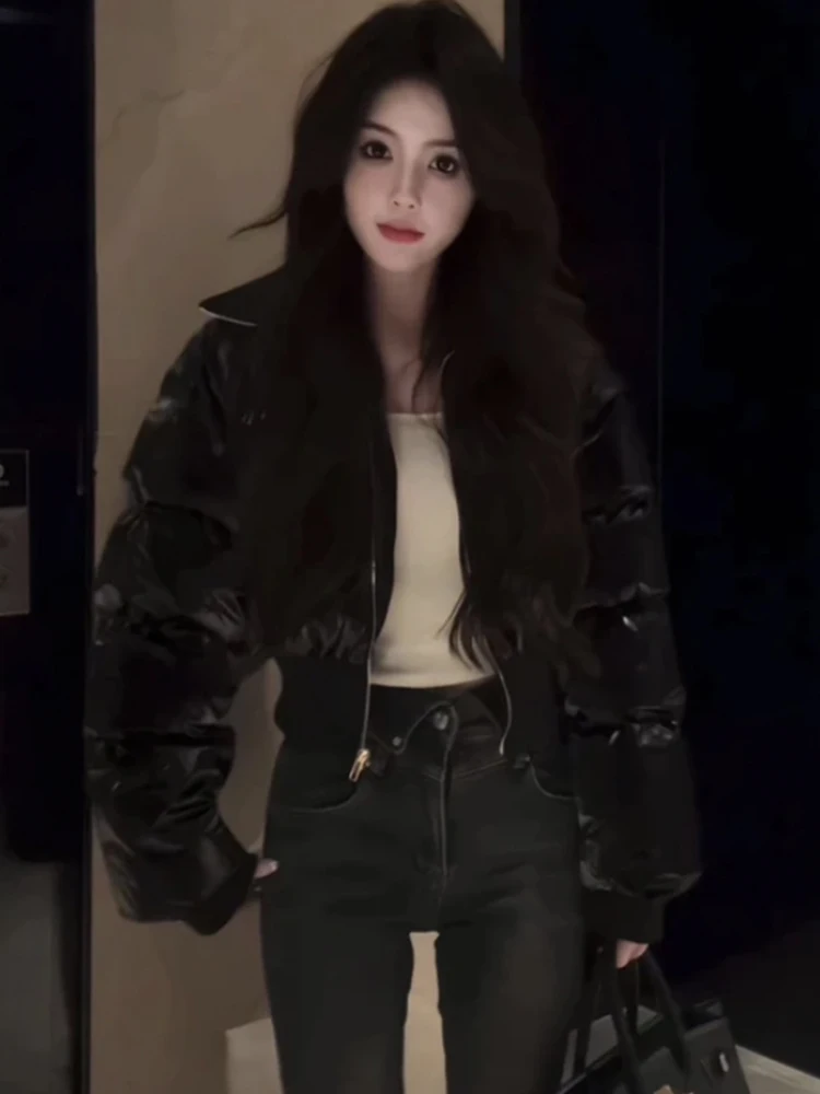 Корейская серия короткий пуховик верхняя одежда женская зимняя новая свободная