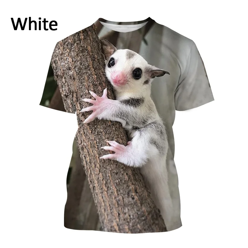 

New Petaurus Breviceps T-Shirt Man And Women Cute Big Eyes Animal Short-sleeved Tee Sugar Glider Unisex Casual Streetwear Top
