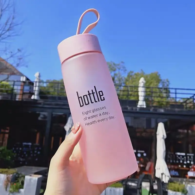 

BPA Free 480ml Water Bottle Plastic Simple Sports Fitness Drinking Tumbler Kettle Cute Summer Portable Cup Creative Outdoor Mug