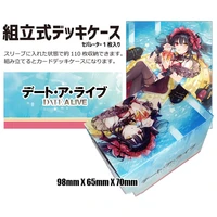holds 110 cards pvc material card storage box 98mm65mm70mm anime figure swimsuit tokisaki kurumi wife cards storage box