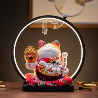 Lucky Cat Statue Animal Sculpture Electric Hand-Shaking Home Opening Gifts Ceramic Decor Automatic Waving Smoked Incense Burner