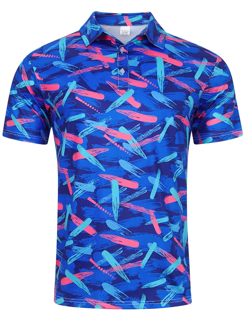 Гавайская праздничная повседневная рубашка-поло мужская футболка с 3D принтом