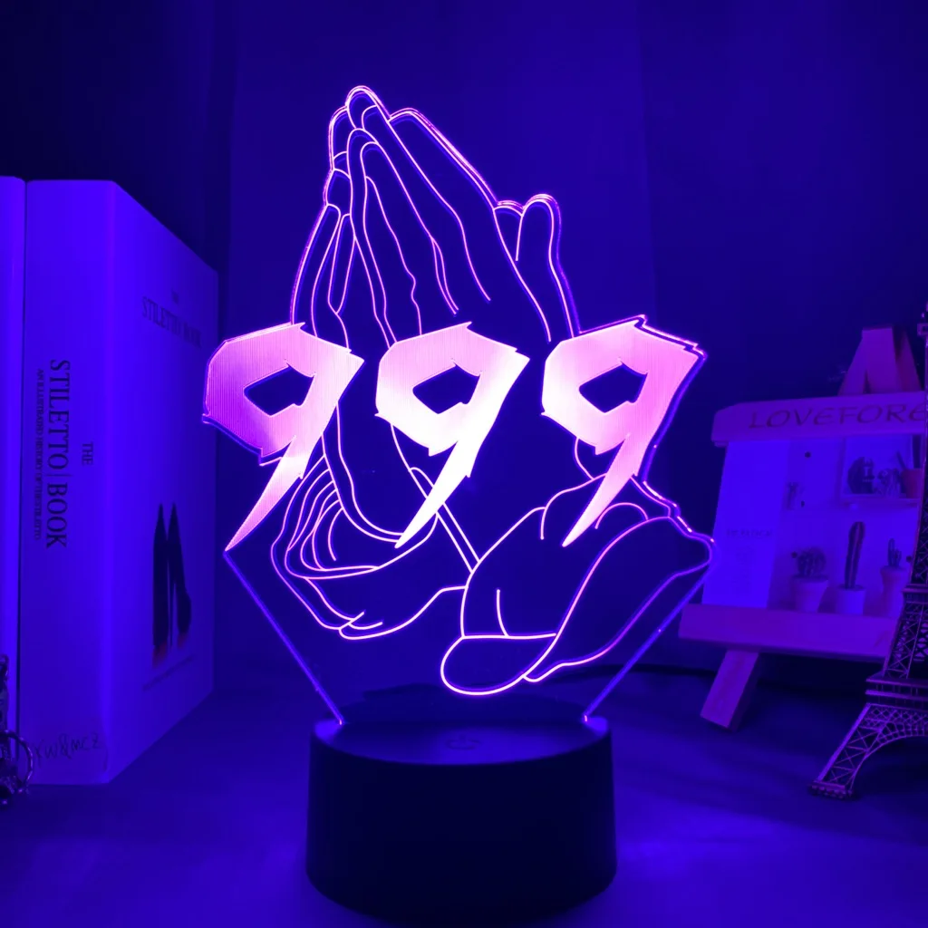 

Светодиодный ночсветильник Juice WRLD 3d для телефона, подарок для фанатов, дропшиппинг Juice WRLD