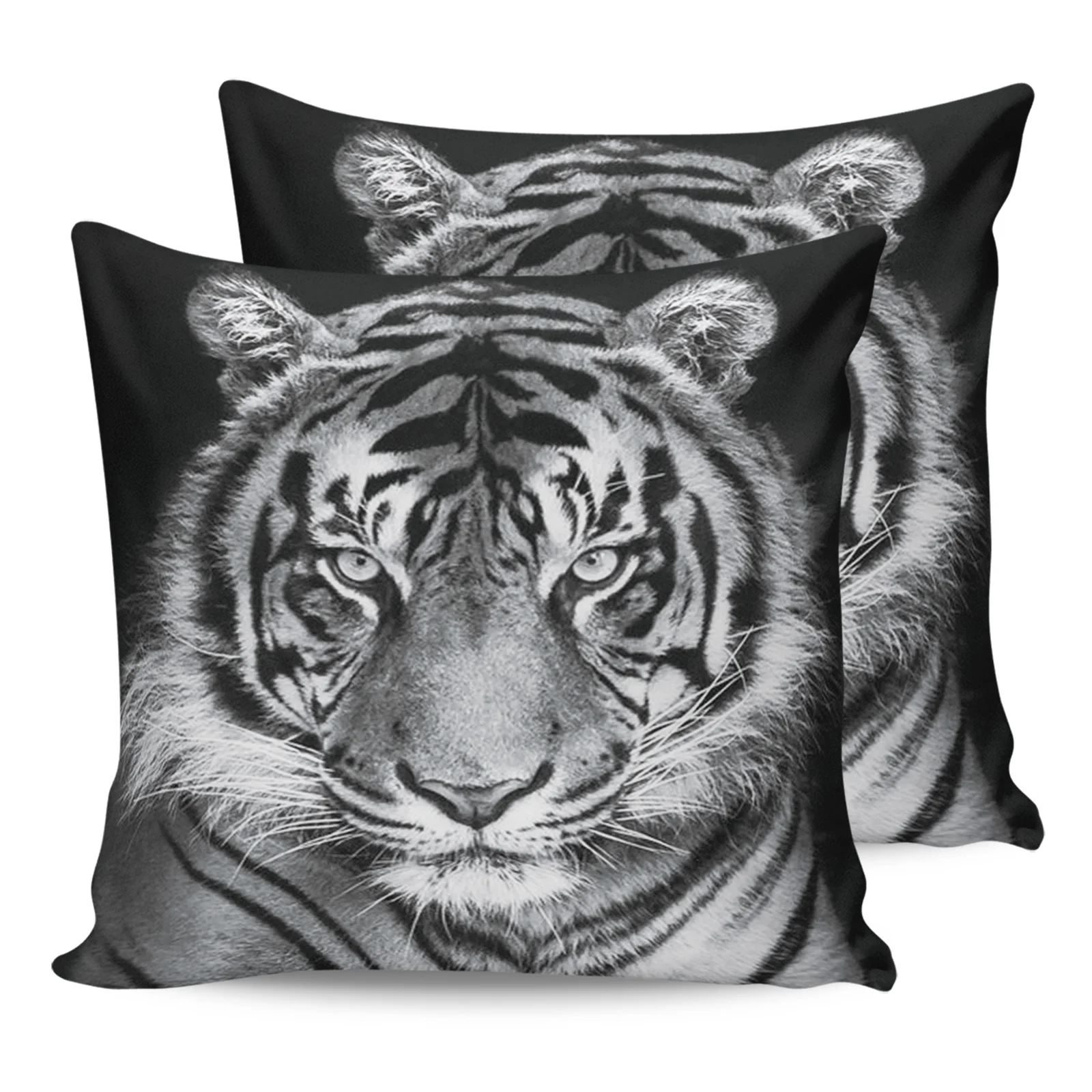 

2PCS Pillowcases Tiger Animal Cushion Cover Home Bedding Living Room Decorative Couch Throw Pillow Case