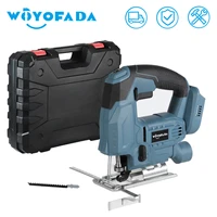 jigsaw cordless quick blade change electric saw 65mm 6 gear led light guide woodworking power tool for makita 18v battery