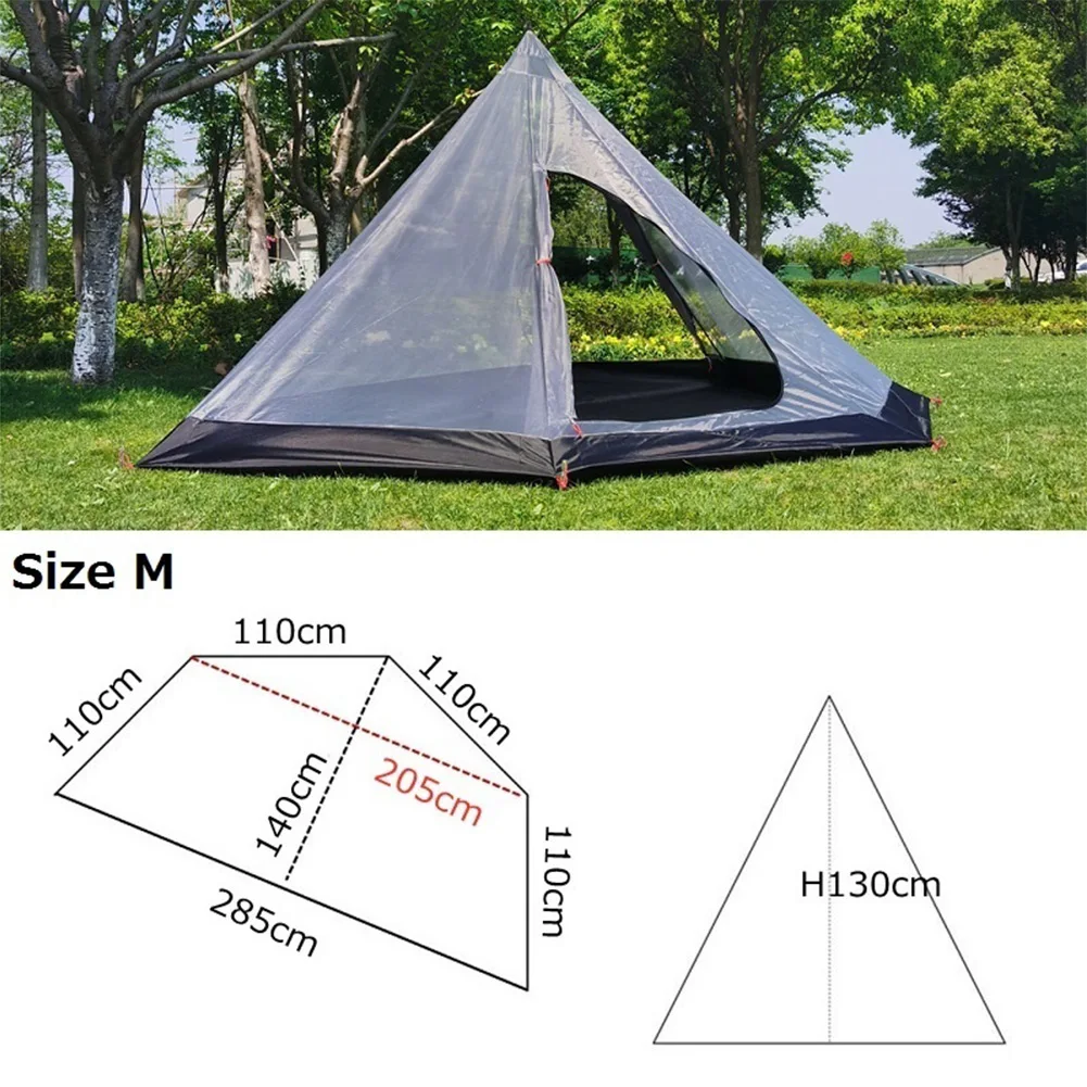 

1pc Outdoor Camping 4 Season Inner Tent Summer New Quality Mesh Tent Shelter Hiking Inside Tents Without Rod PU4000 Size M/L