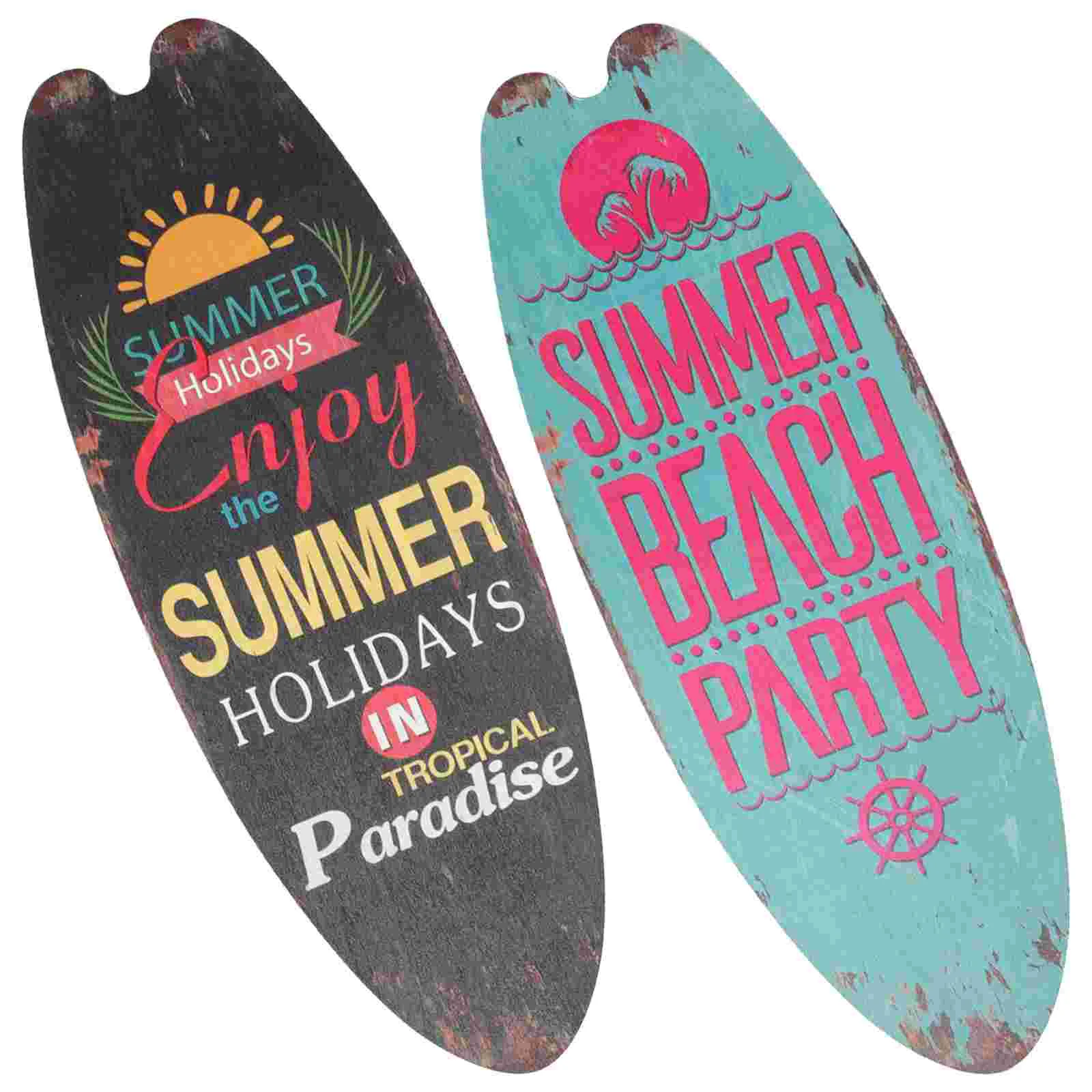 2 шт. украшение для пляжа деревянная доска серфинга подвесной знак креативный