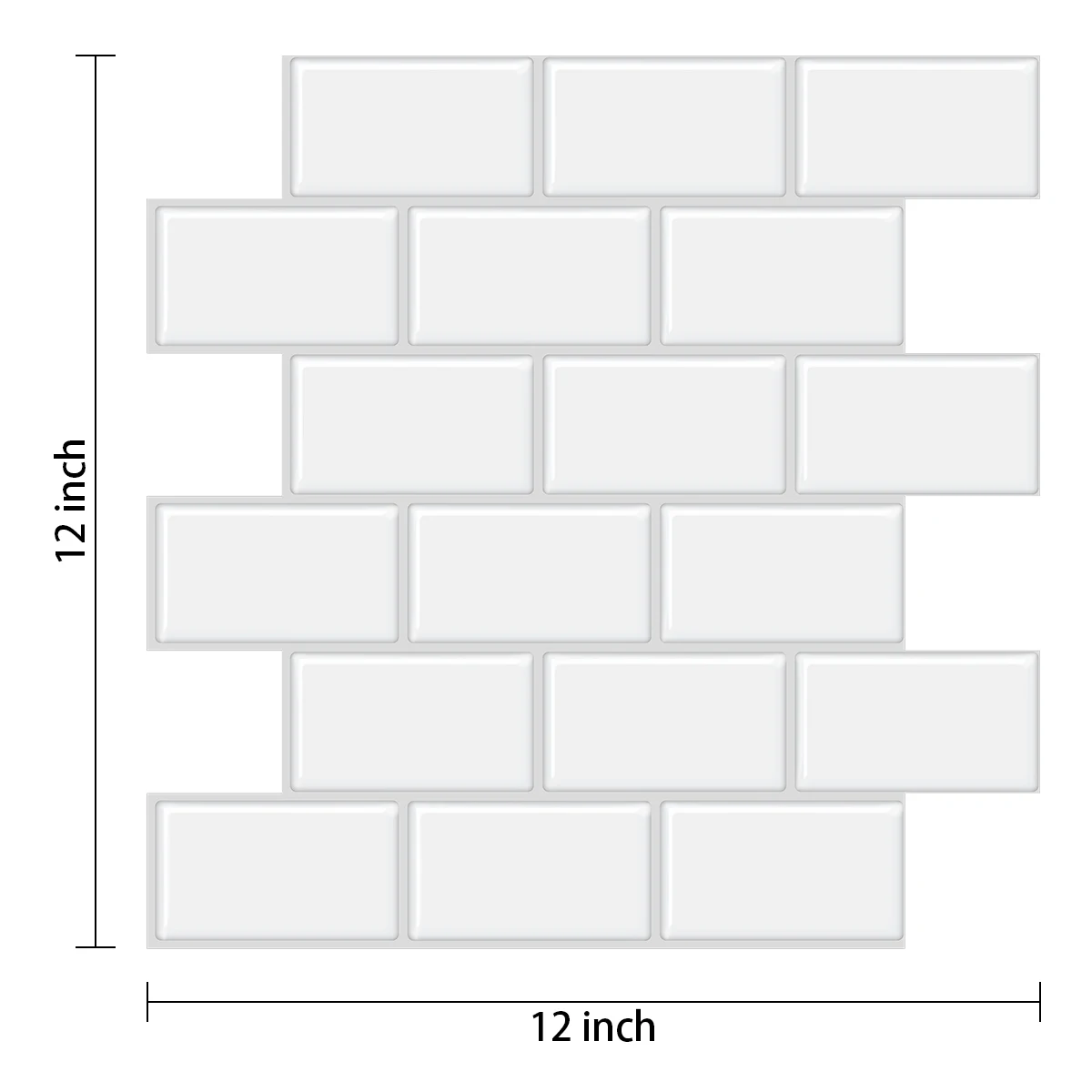 

New 3d Self-adhesive Wall Stickers Bathroom Waterproof Wall Tiles--1sheet