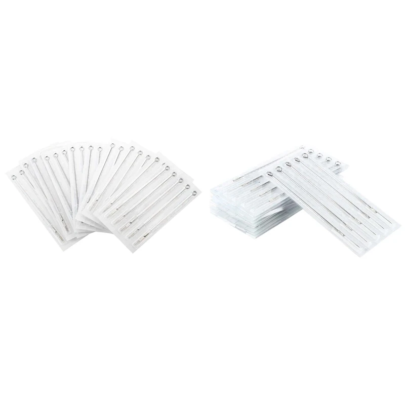 

100 Pcs Disposable Tattoo Needles: 50 Pcs 9M1 Single Stack Magnum Sterilized Tattoo Needles OTW-50-9M1 & 50 Pcs 3RL Stainless St