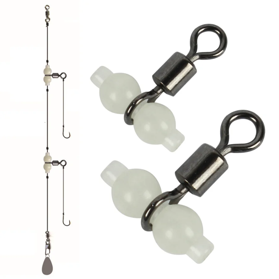 

10 шт./партия, светящиеся Вертлюги для рыбалки