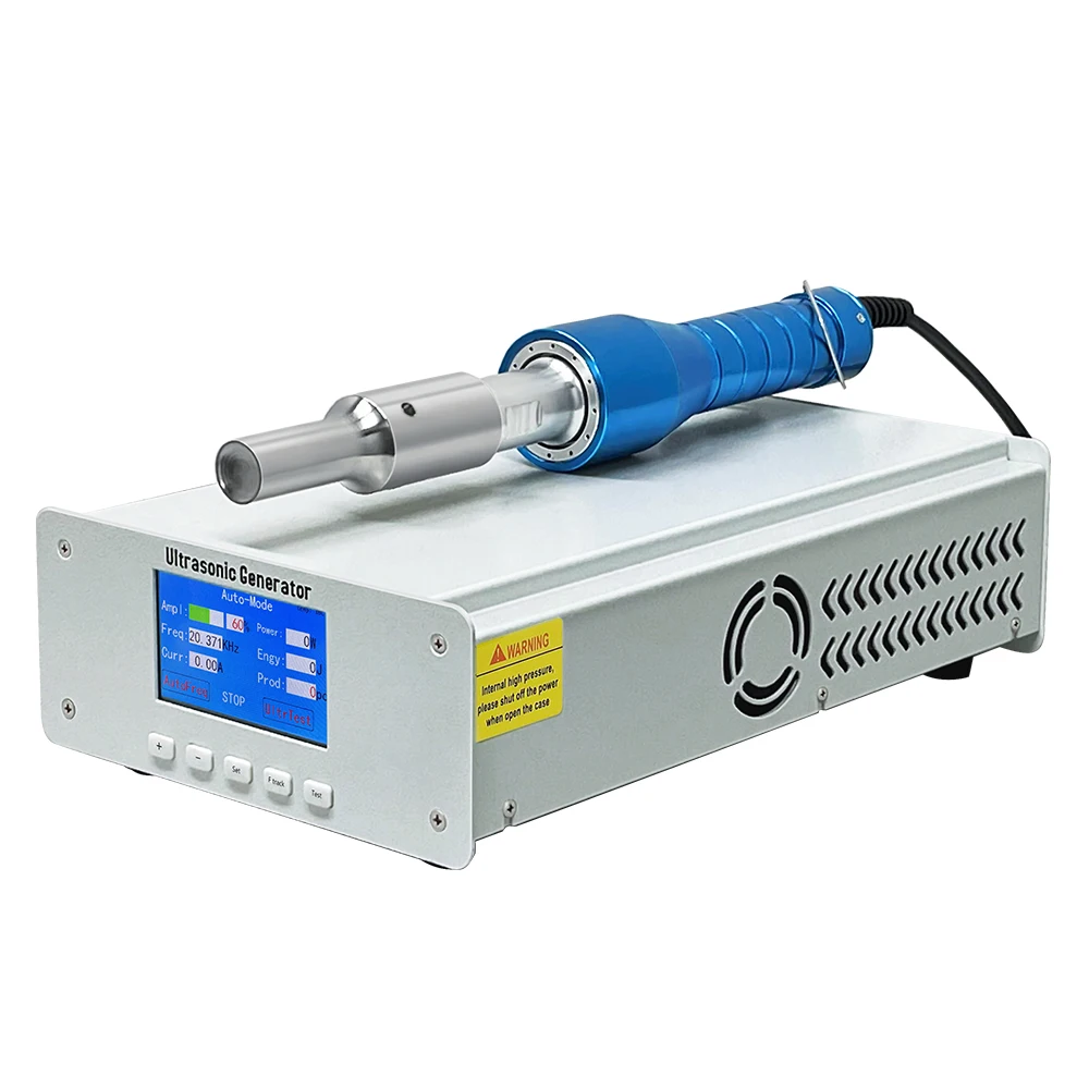 

Ultrasonic spot welding machine for car interior leather covering