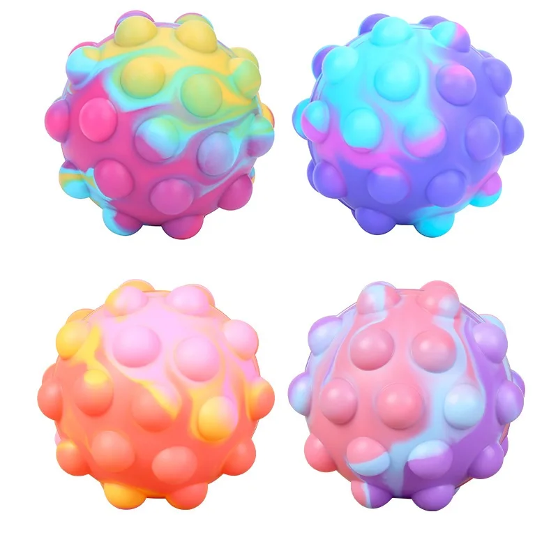 

1 PC 3D Antistress Hand Toy for Children Adult New Silicone Push It Bubble Balls Simple Dimple Kids Christmas Gift