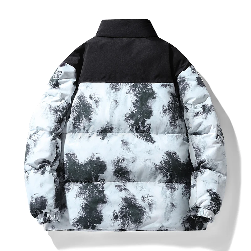 Down jacket winter new white eiderdown check country tide lovers thickened tide brand color stand collar coat