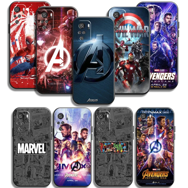

Marvel US Logo Phone Cases For Xiaomi Redmi Note 10 10S 10 Pro POCO F3 GT X3 GT M3 Pro X3 NFC Cases Funda Carcasa