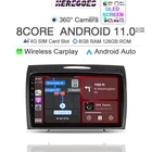 Автомобильный мультимедийный плеер Carplay 2 Din Android 11 для Benz SLK R171 W171 SLK2000 2001-2011 Navi GPS Радио Стерео Wi-Fi 128G