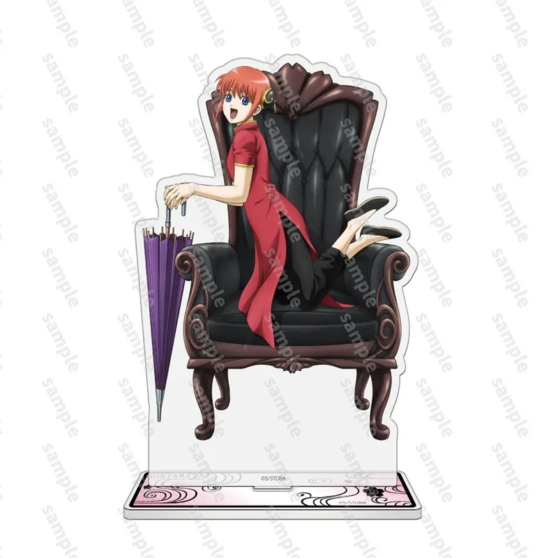 Фото GINTAMA тарелка декор стола сиденье подставка Sakata Gintoki коллекция орнамент Accesorios Kagura акриловая кукла Shimura Shinpachi подарки №3