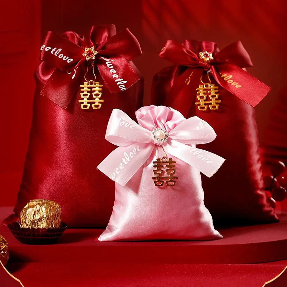 

10pcs Fashion Creative Portable Wedding Party Candy Bag Gift Bags Drawstring Pocket Candy Pouches