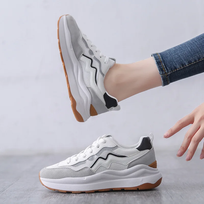 

Women Sneakers 2022 New Spring Autumn Women's Shoes Korean Style Breathable Thick Sole Leisure Shoes for Women
