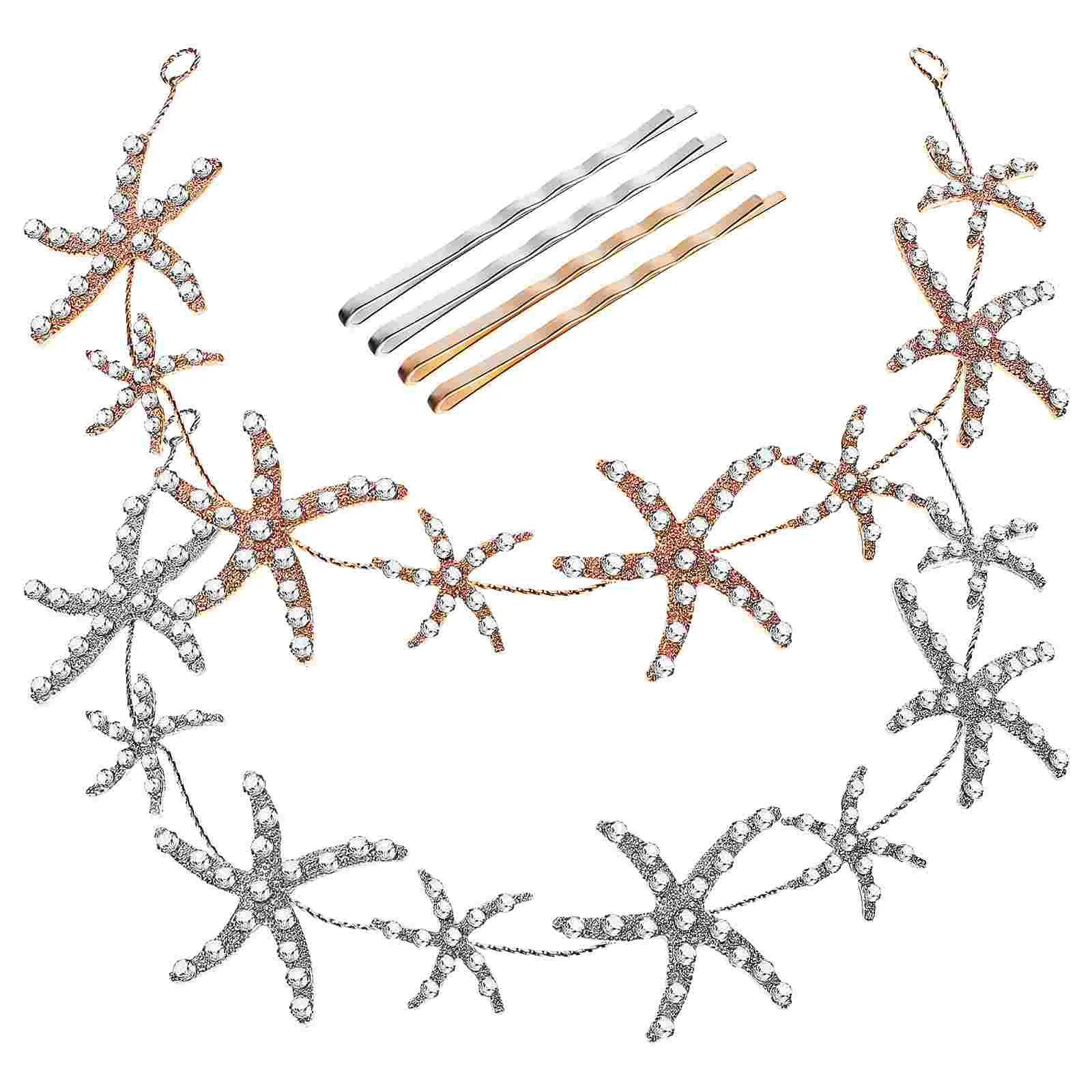 

Женский обруч для волос, свадебный обруч для волос с бриллиантами, 2 шт.