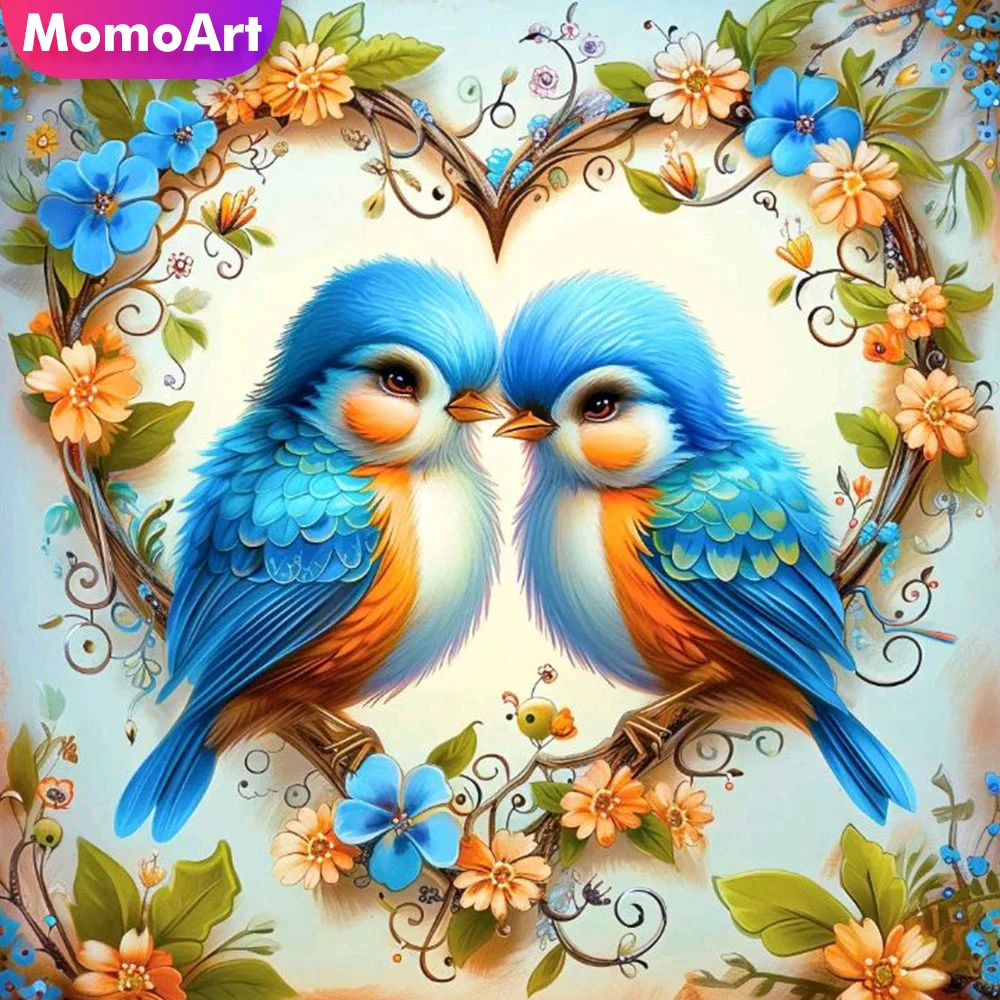 Momoart Алмазная Живопись Животное Птица Полная Квадратная Круглая Мозаика