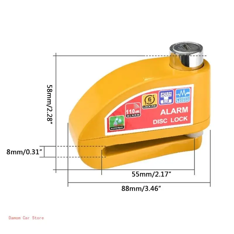 Мотоциклетные замки противоугонные с сигнализацией дисковый замок для