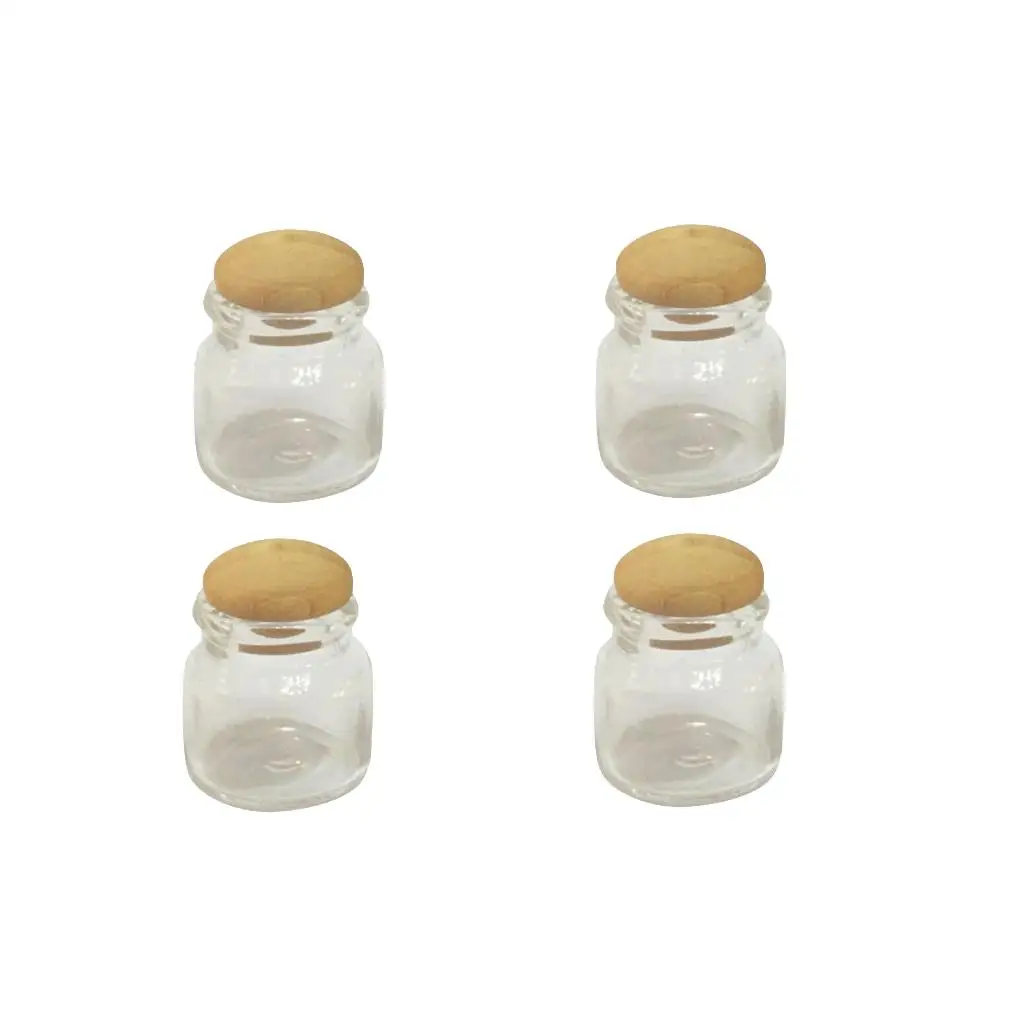 

4x Miniature Candy Storage Sugar Bowls for 1/12 Dollhouse Accessories