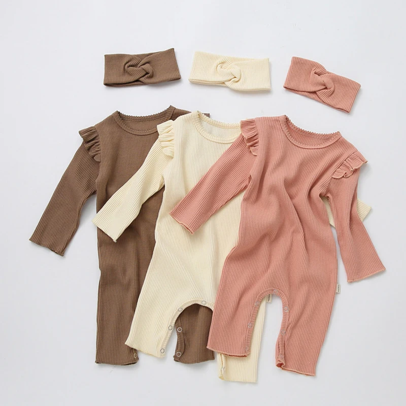 0-24M Baby Girl Jumpsuit Fashion Baby Girl Clothes Cotton Long Sleeve Newborn Romper Spring Autumn Girls Clothing