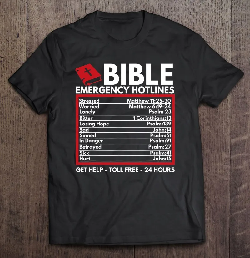 

Забавная футболка унисекс с принтом из Библии экстренных цифр, кристианская Библия, Иисус 2, Мужская графическая футболка, Черная мужская од...