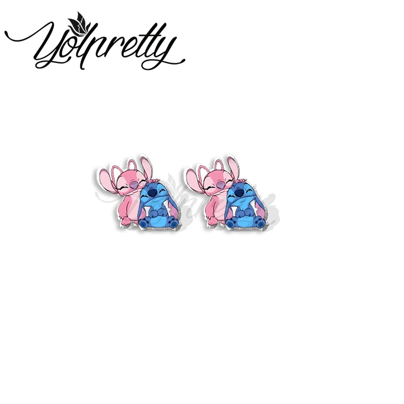 Женские акриловые серьги-гвоздики в виде ангелов |